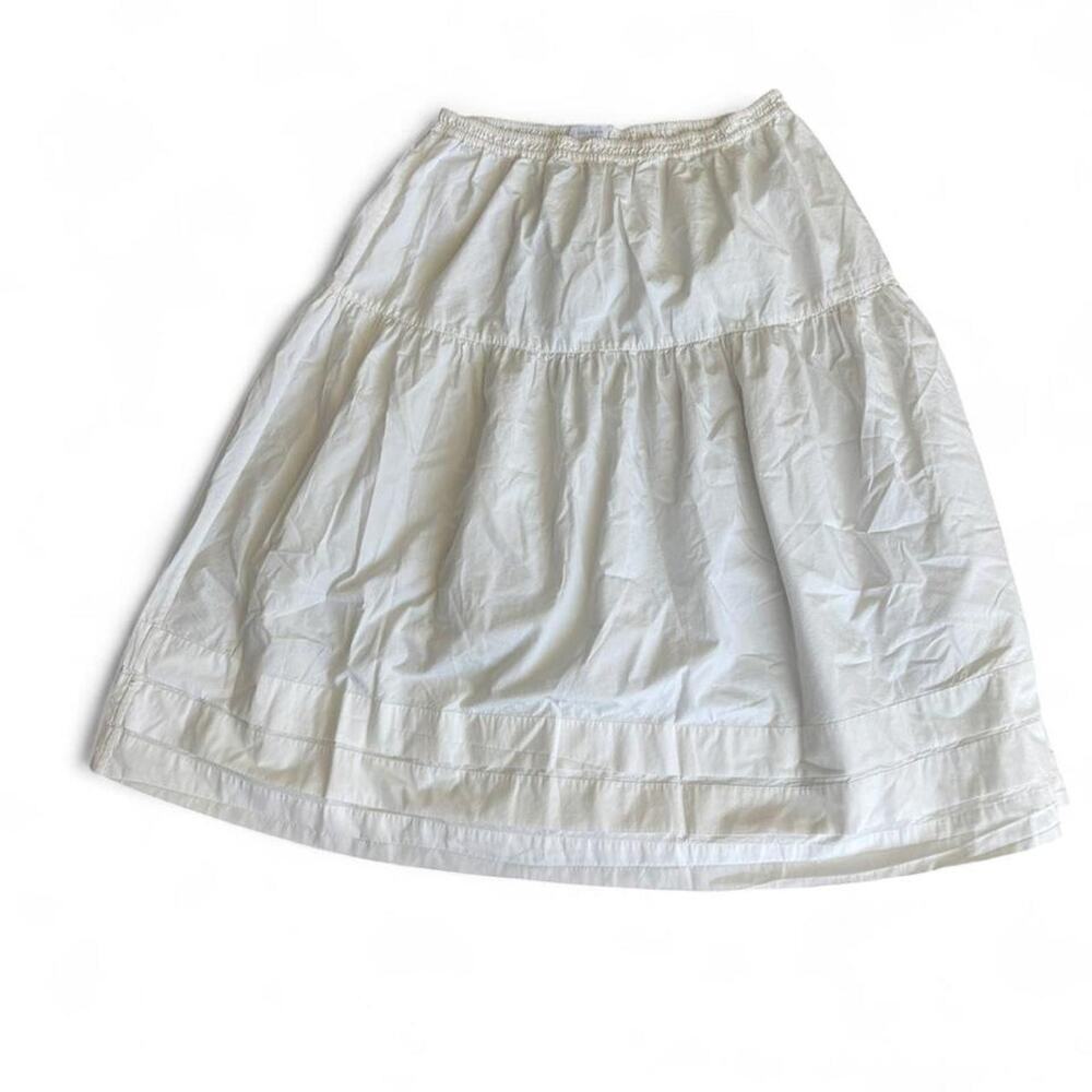 Aritzia White Midi Tiered Skirt